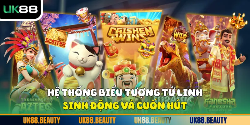 Hệ thống biểu tượng tứ linh sinh động và cuốn hút